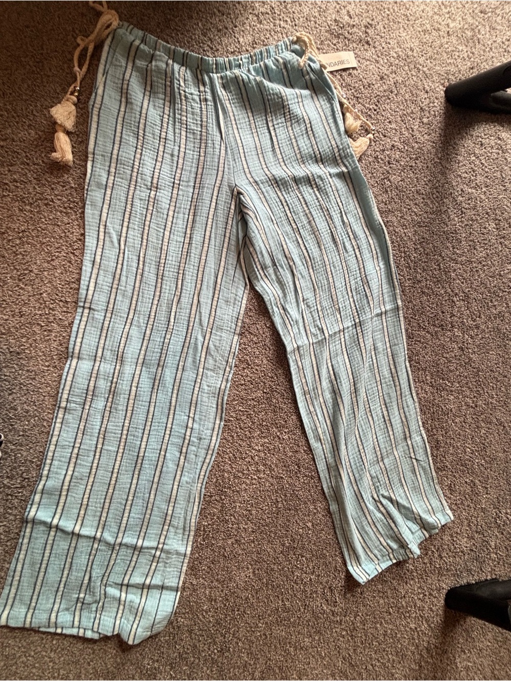 NWT Striped Cotton Pants